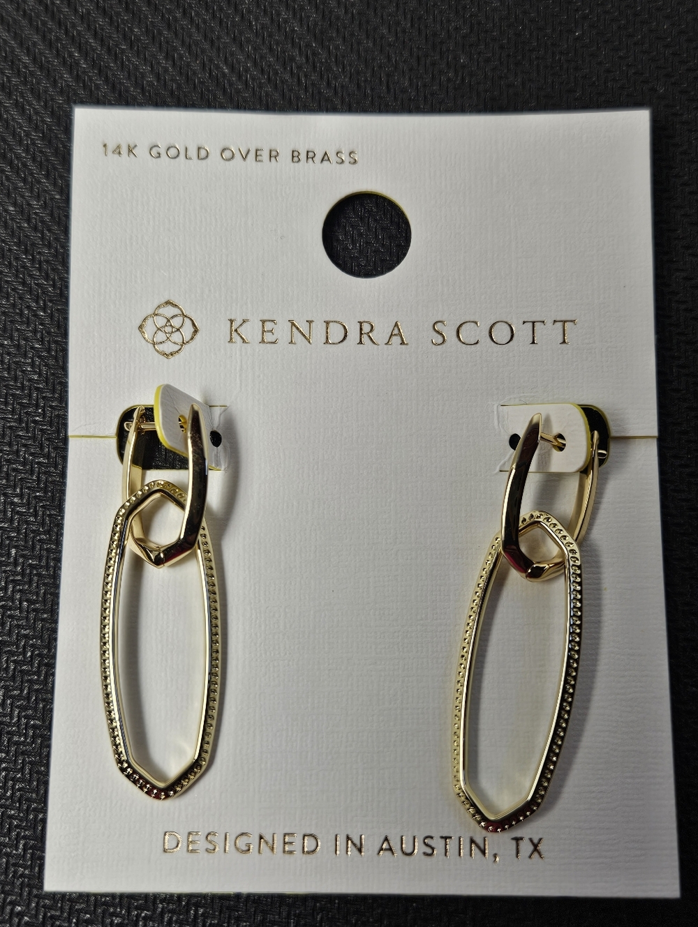 Kendra Scott Etta Open Frame 14K Gold Over Brass Statement Earrings